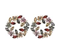 CWPFVQA Lot de 2 Broches Fleurs, Vintage et Élégantes, pour Femme et Robe, Décoratives avec Strass