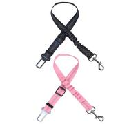 CWPFVQA Lot De 2 Cordes De Sécurité pour Animaux De Compagnie, Ceintures De Sécurité De Voiture pour Chien, Sangles Élastiques Télescopiques Réfléchissantes, Fournitures pour Animaux De Compagnie