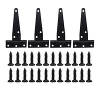 CWPFVQA Lot De 4 Charnières Noires En Forme De T Avec Vis De Réglage, Charnières Triangulaires, Robustes, Pour Porte De Jardin Et Armoires