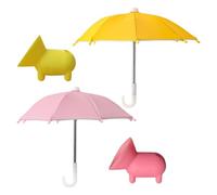CWPFVQA Mini Parapluie pour Téléphone Portable 2 Pièces avec 2 Ventouses pour Support De Téléphone Portable, Mini Petit Parapluie Décoratif