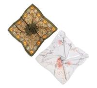 CWPFVQA Pack De 2 Grandes Écharpes Carrées pour Femmes, Écharpe Florale, Foulard Polyvalent Classique, Écharpe De Cou, Écharpe Élégante, Accessoires Vestimentaires