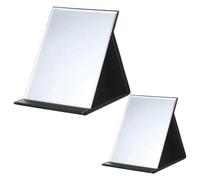 CWPFVQA Pack De 2 Miroirs Pliants, Miroirs Portables, Miroirs De Maquillage, Mini Miroirs Pliants, Miroirs Compacts, Adaptés À La Maison, Aux Voyages, Au Camping