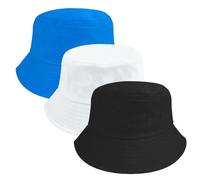 CWPFVQA Pack de 3 Chapeaux Tricolores de Pêche pour Hommes et Enfants - Bleu
