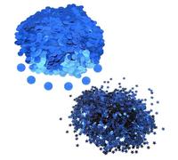 CWPFVQA Paillettes Rondes 50G, Paillettes Étoiles 30G, Confettis Bleus, Décoration De Confettis De Table Brillante, Accessoires De Lancer pour Fête De Mariage