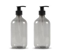 CWPFVQA Paquet De 2 Flacons À Pompe Vides De 500 ML, Flacons Distributeurs De Produits De Soins De La Peau, Flacons À Pression Liquide, Accessoires De Voyage, Flacons Distributeurs Portables