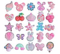 CWPFVQA Paquet De 25 Décorations De Chaussures Brillantes, Boucles De Chaussures En Résine Créatives, Décorations De Chaussures, Décorations De Chaussures De Fille, Accessoires De Chaussures