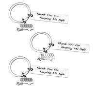 CWPFVQA Porte-Clés D’Autobus Scolaire 3Pcs, Porte-Clés en Acier Inoxydable, Cadeaux De Chauffeur De Bus, Porte-Clés Créatifs, Cadeaux De Porte-Clés, Pendentifs De Sac À Dos