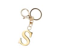 CWPFVQA Porte-Clés Lettre S 1 Pièce, Porte-Clés Belle Fille, Porte-Clés, Cadeau Porte-Clés, Porte-Clés Lettre Dorée