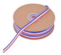 CWPFVQA Rouleau De Ruban Tricolore 1 Pièce, Sangle Rayée, Ruban d'emballage Cadeau, Ruban Médaille, Ruban Épingle À Cheveux