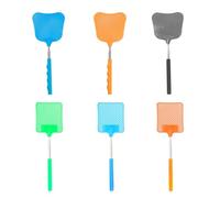 CWPFVQA Tapette À Mouche 6 Pièces, Tapette À Mouche Colorée en Forme D'Éventail, Tapette À Mouche Colorée À Main, Tapette À Mouche Rétractable, Les Tiques