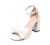 Cwuhyatre Chaussures à Plateforme Femme Vintage Mary Jane Avec Bride à Nœud Et Talons épais Chic Et Elegante Chaussures De Soirée Avec Nœud Papillon Et Bout Rond Pour Bal De Promo Mariage Fête