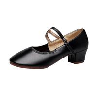 Cwuhyatre Chaussures De Danse Salon Latine Femme Bout Fermé Entrainement Chaussure De Pratique Mode Tango Heels Dance Shoes Chacha Talon Haut Salle De Bal Soirée Salsa Escarpins Petit Talon En Cuir