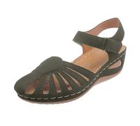 Cwuhyatre Sandales Orthopédiques Pour Femme Sandales Compensées à Bout Fermé Avec Support D’arche, Lanière De Cheville, Vide, Sandals D’été Légères Et Décontractées Chaussures De Plage