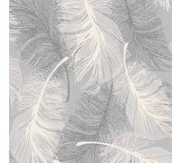 CWV Wallcoverings Papier peint M0923, gris et blanc, rouleau complet