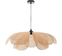 CWVYKNP Grand Lustre Créatif en Forme De Six Pétales Suspension Suspendue en Treillis De Bambou Naturel Lumière Tissée Combinée Lampe Suspendue Simplicity pour Îlot De Cuisine, Salon,Beige
