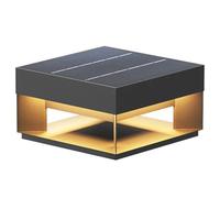 CWVYKNP Lampadaire Solaire Extérieur avec Interrupteur pour Régler La Température De Couleur (lumière Chaude/Froide) Lampe Solaire Européenne pour Poteau, Lampe Solaire Carrée Moderne pour Jardin