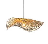CWVYKNP Lampe À Suspension De Plage Côtière Lustre Creux Tissé en Rotin Éclairage De Plafond Intérieur en Bambou Lampe Suspendue De Style Rustique Réglable avec Lampes À Douille E26 pour Salon
