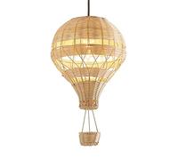 CWVYKNP Lampe Encastrée Créative en Forme De Montgolfière Abat-Jour Suspendu De Décoration De Style Turc Romantique Suspension en Bambou Et Rotin Lumière Industrielle Réglable pour Salle À Manger