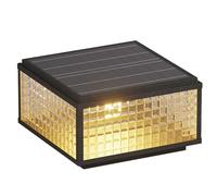 CWVYKNP Lampe Solaire De Terrasse avec LED Blanc Chaud Bloc Lumineux Solaire Carré D'extérieur, Lampe Solaire Moderne pour Poteau De Clôture Éclairage Paysager Étanche avec Allumage Et Extinction