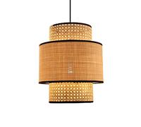 CWVYKNP Lampe Suspendue en Rotin Complexe Lustre Tissé Créatif, Lampes Suspendues Naturelles Abat-Jour Suspendu De Ferme Lampe Pastorale Scandinave pour Restaurant Salon Café E27