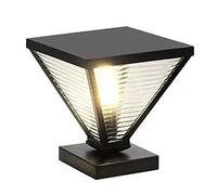 CWVYKNP Lampes De Poteau Coniques Étanches avec Base De Fixation sur Pilier Éclairage Extérieur pour Colonnes Et Piliers en Aluminium Lanterne Extérieure pour Jardin, Cour, Ampoule Non Incluse