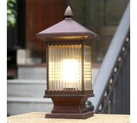 CWVYKNP Lampes De Poteau Traditionnelles Lanterne De Pilier Extérieure Étanche Lampe De Colonne De Portail De Jardin De Style Chinois Vintage Lampe De Pilier pour Décoration D'allée, De Cour