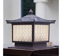 CWVYKNP Lampes Solaires Extérieures pour Colonnes Lampe Solaire Moderne en Verre pour Extérieur Lampes LED Étanches pour Clôture, Terrasse, Portail Et Pilier Éclairage Paysager Européen avec Support