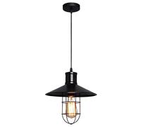 CWVYKNP Lampes Suspendues Au Bar Luminaire Suspendu En Métal Simple Lampe Suspendue À Décor De Cage Rustique En Noir Convient Pour La Chambre À Coucher, Le Couloir, La Salle À Manger Lampe De Base E26