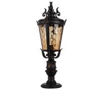 CWVYKNP Lanterne De Poteau Victorienne en Verre Borne Lumineuse Extérieure pour Portail Lampe Colonne Étanche pour Terrasse Lanterne De Style Campagnard pour Jardin, Patio, Porche Ou Cour