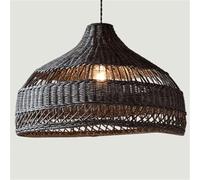 CWVYKNP Lanterne Décorative De Style Champêtre Avec Abat-jour En Rotin Éclairage D'ambiance Pour Maison De Ferme Suspension Bohème Tropicale Rétro Pour Îlot De Cuisine, Salon Ou Salle À Manger