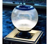 CWVYKNP Lanterne Solaire Sphérique Étanche sur Poteau, Lampe Pilier Moderne À Globe Transparent pour Jardin, Porche, Patio, Allée Éclairage Paysager Extérieur À LED Éclairage Nocturne Lumineux