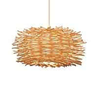 CWVYKNP Luminaires Lanterne Créatifs De 40 Cm Lampe À Suspension Nid D'Oiseau en Bambou Lampes Suspendues en Bois De Style Rustique Plafonnier pour Bar Salon Chambre Restaurant
