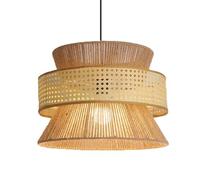 CWVYKNP Plafonnier Domestique Suspension Tissée De Style Nordique Lampes Suspendues en Corde De Chanvre pour Table À Manger Abat-Jour Suspendu De Plafond en Rotin Naturel Boho, pour Cuisine