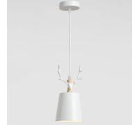CWVYKNP Suspension Blanche Créative Pour Chambre D'enfant Lampe Suspendue D'intérieur Exquise Avec Bois De Cerf Grande Suspension Pour Table À Manger, Îlot De Cuisine, Couloir, Culot E26