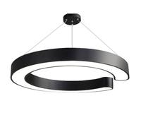 CWVYKNP Suspension Circulaire LED Encastrée, Anneau Rond Noir, Éclairage Froid, Lustre Encastré Au Plafond Pour La Maison, Le Bureau, Le Hall D'entrée, L'îlot De Cuisine