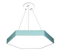 CWVYKNP Suspension LED Hexagonale Pour Bureaux Et Commerces, Couleur Macaron, Grand Plafonnier LED, Lumière Du Jour, Diamètre 60 Cm.