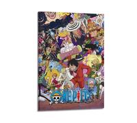 CWXBXQQ Poster décoratif sur toile avec personnage One Piece - Décoration murale moderne pour chambre à coucher - 50 x 75 cm