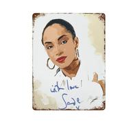 CWXBXQQ Singer Sade Adu Poster4Wall Decor Art Metal Tin Poster Modern Bar Decorations40x30cm