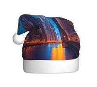 CWYHDUDOH Chapeau de Noël imprimé Chicago Night pour adulte pour les vacances, le Nouvel An, les fêtes, la décoration saisonnière
