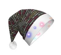 CWYHDUDOH Chapeau de Noël LED avec code programmateur - Unisexe - Pour adulte - Décoration de fête - Accessoire de costume de vacances