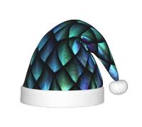 CWYHDUDOH Chapeau d'elfe de Noël 3D avec motif écailles de dragon magique pour enfants, chapeau de Noël, vacances, Nouvel An, accessoires de costume