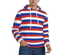 CWYHDUDOH Sweat à capuche pour homme avec imprimé drapeau russe pour l'hiver, l'automne, le printemps, décontracté, chaud et léger, Noir , L