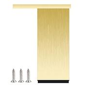 CWYP-038 Pied Carré Réglable pour Meuble, Doré, Aluminium, 35cm, Lot de 4