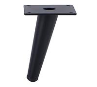 CWYP-038 Pieds de Table Basse Noir Pied pour Meuble Metal,Fer | Finition Galvanoplastie | Hauteur: 10-55 cm Socles Coniques Pieds de Meubles Pied Table Console Vis Inclus, Lot de 4 (15cm,Inclinés)