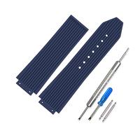 CWYTTZQ Hublot Big Bang Bracelet de rechange en caoutchouc 25 mm (rayures bleues)