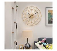 CWZZWS 50 cm rétro Nordique de Type Fer Art Grand Silent Suspendre Une Horloge Murale de malen