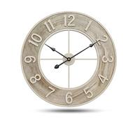 CWZZWS 60 cm Garden Corloge des intempéries extérieures Extérieur 23 Pouces Rétros Grande Horloge extérieure Jardin Monde Mural Ouvert Clock de Jardin extérieur