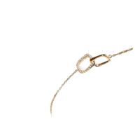 CWZZWS 925 Collier entrelacier carré en argent sterling pour femmes bijoux de chaîne géométrique zircon brillant