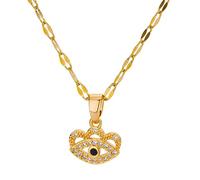 CWZZWS 925 Collier Evil Eye Silver Silver pour Les Femmes et Les Filles, Blue Evil Eye Collier Eye Pendant Colliers Luck, Evil Eye Collier Gold, Evil Eye Collier