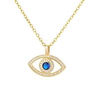CWZZWS 925 Collier Evil Eye Silver Silver pour Les Femmes et Les Filles, Blue Evil Eye Collier Eye Pendant Colliers Luck, Evil Eye Collier Gold, Evil Eye Collier